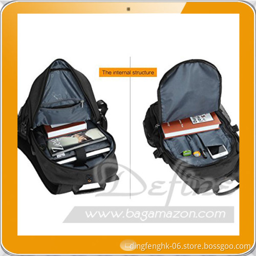 Black Laptop Backpack with USB Port